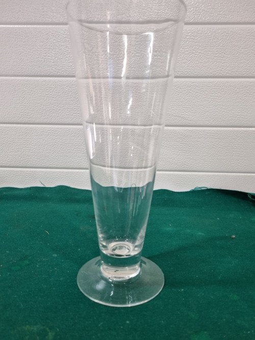 Vaas trompet vorm doorzichtig glas, Ophalen of Verzenden