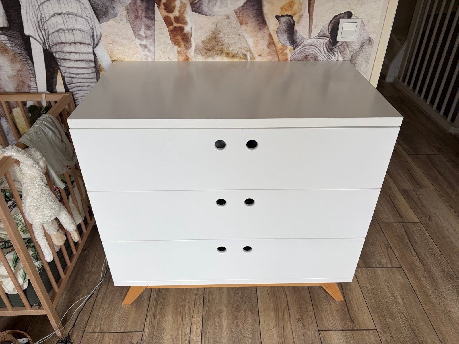 Bopita Lynn Commode Wit/Blank Hout - Scandinavisch Design, Ophalen, Gebruikt, 50 tot 70 cm, 75 tot 100 cm