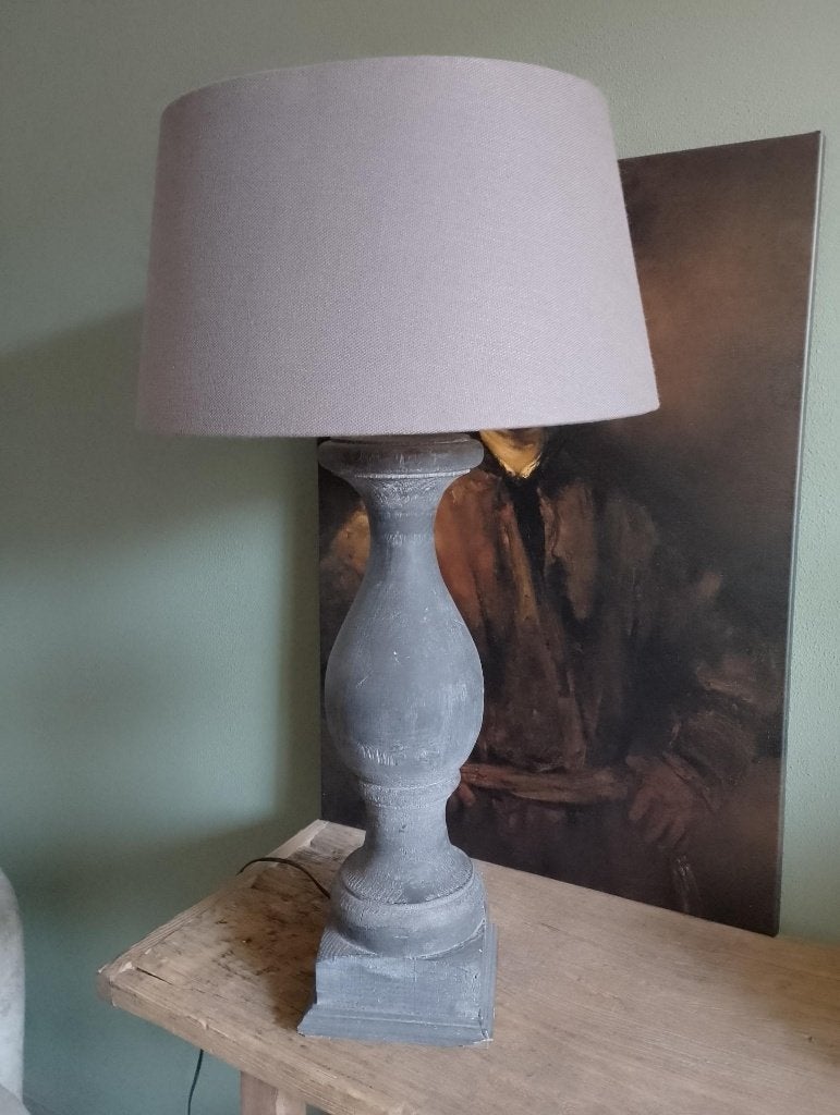 Mooie grote baluster lamp Aura Peeperkorn met kap 92, Huis en Inrichting, Lampen | Tafellampen, Ophalen, Zo goed als nieuw, Met kap