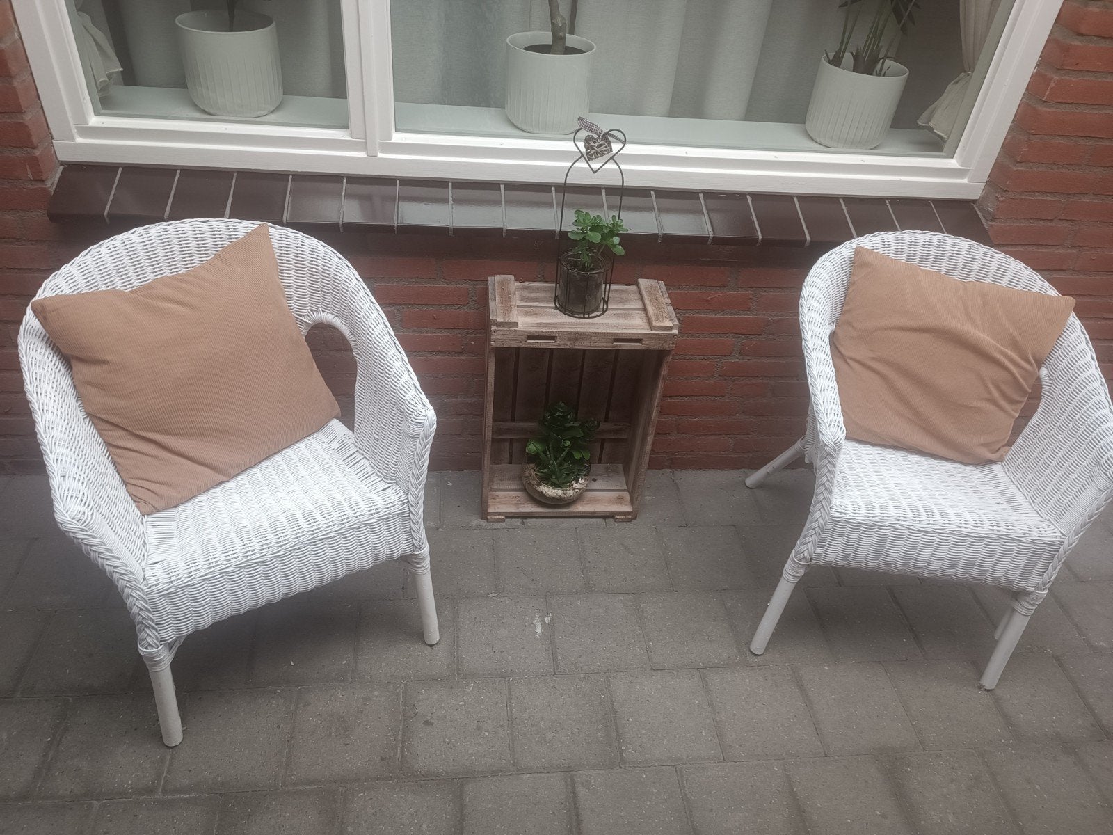 Twee leuke rieten stoelen., Tuin en Terras, Ophalen, Rotan