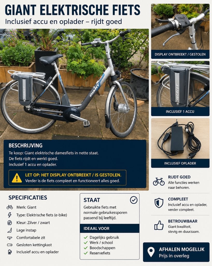 Giant Twist elektrische fiets - display defect, Ophalen of Verzenden, Gebruikt, Giant