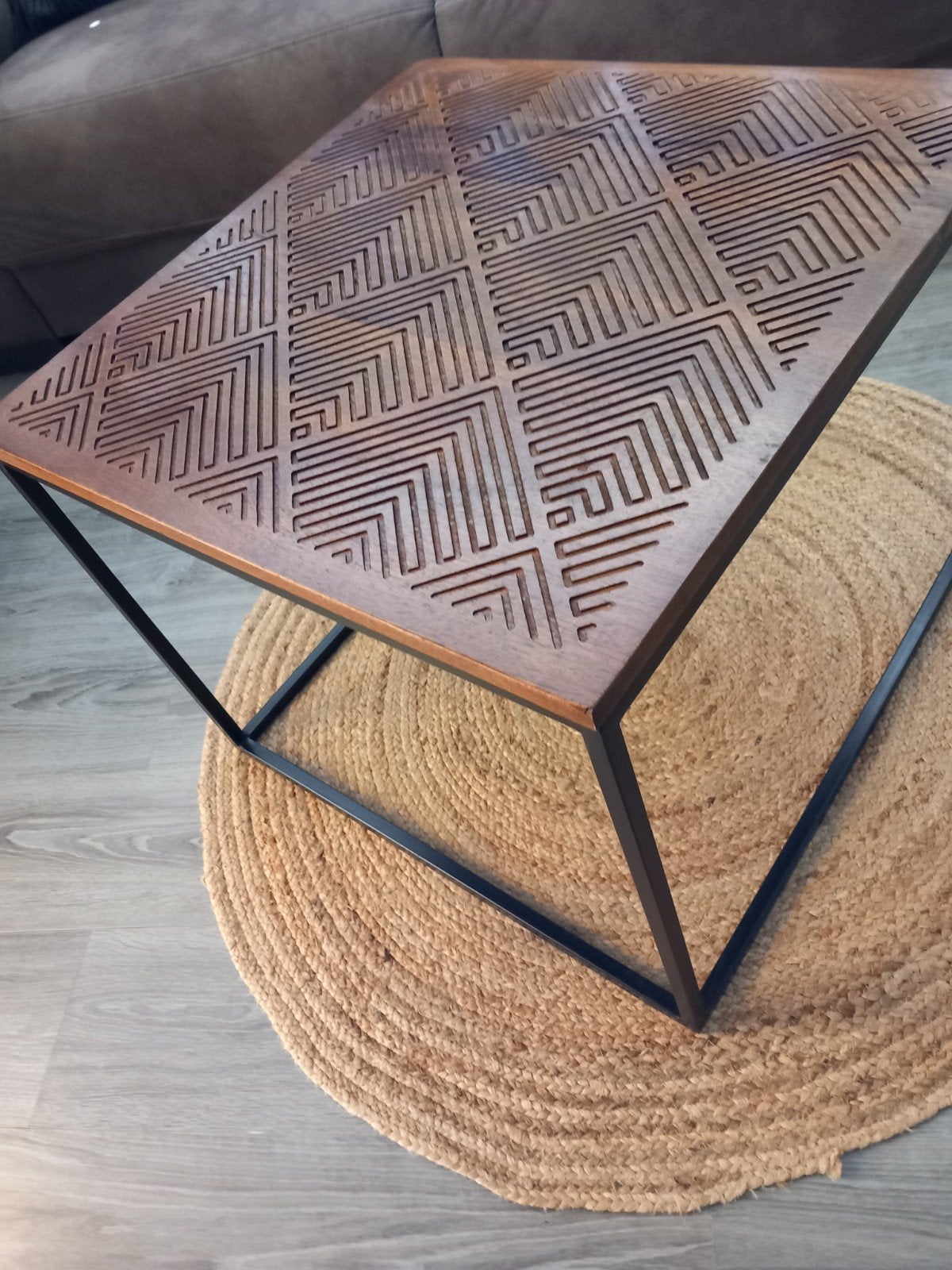 Super nette industriele salontafel/bijzetttafel, 50 tot 100 cm, Minder dan 50 cm, Rechthoekig, 50 tot 100 cm