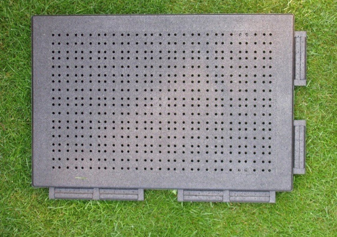 60 Greencover grondtegels voor tent, balkon, terras, rond zw, Ophalen, Overige materialen, Gebruikt, Overige typen