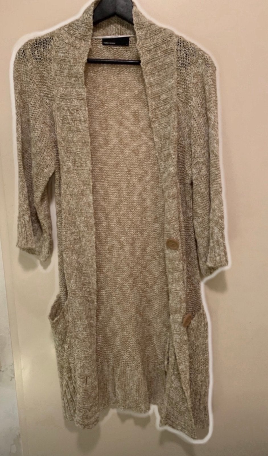 Beige halflange vest, maat S.  Merk, Kleding | Dames, Ophalen of Verzenden, Gedragen, Maat 36 (S), Beige