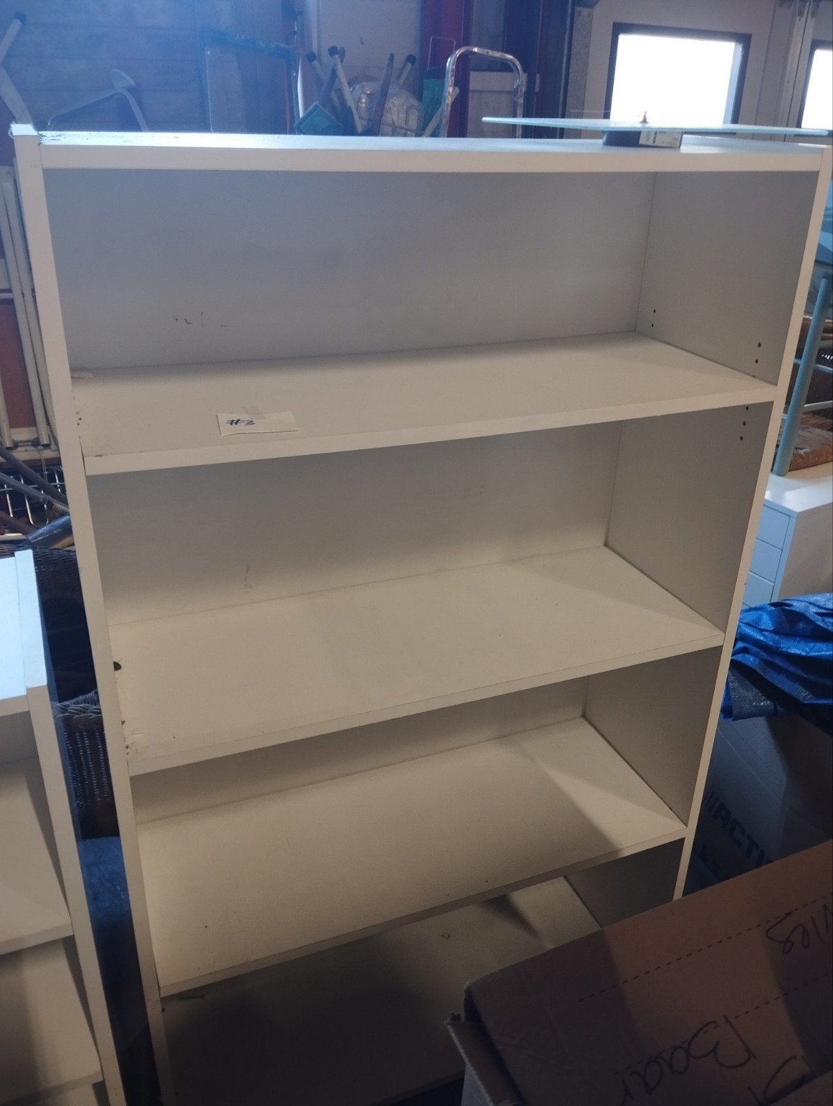Witte MDF Kast #3 - 84x31x140 cm, Met plank(en), Gebruikt, 100 tot 150 cm, 25 tot 50 cm
