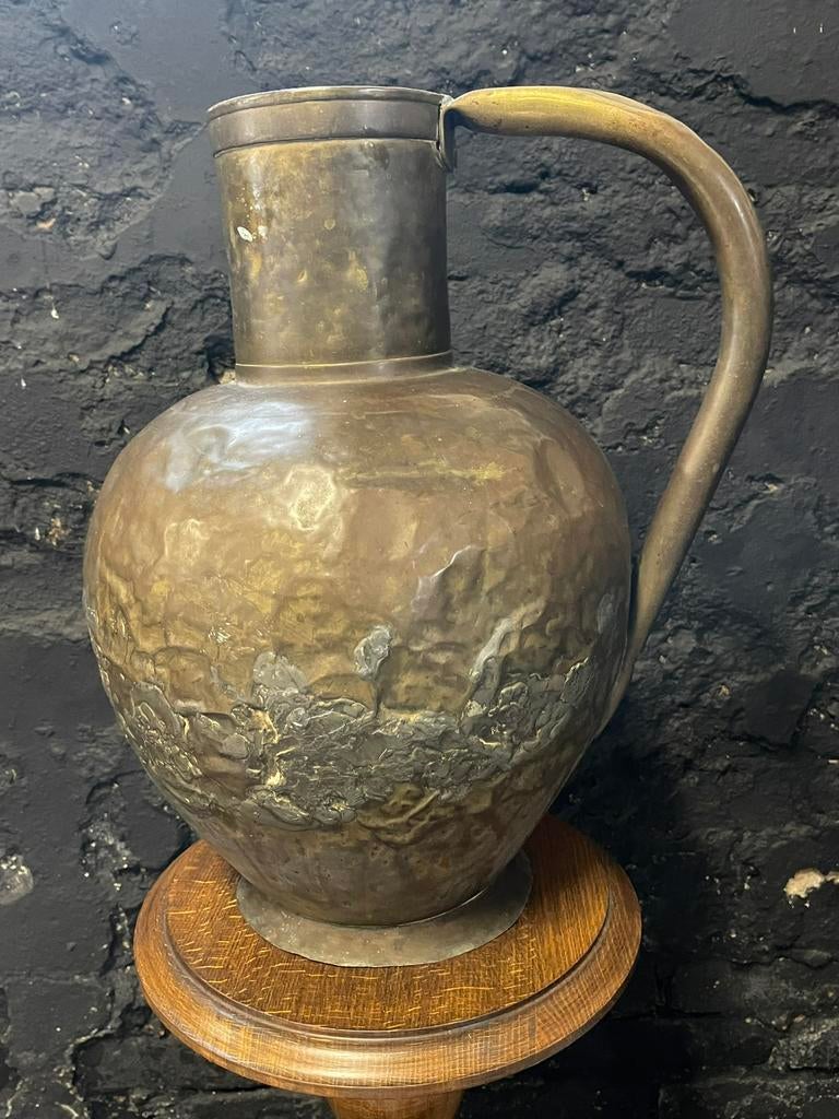 Antieke messing koperen melkkan XL robuust sober prachtig, Antiek en Kunst, Antiek | Koper en Brons, Ophalen of Verzenden, Koper