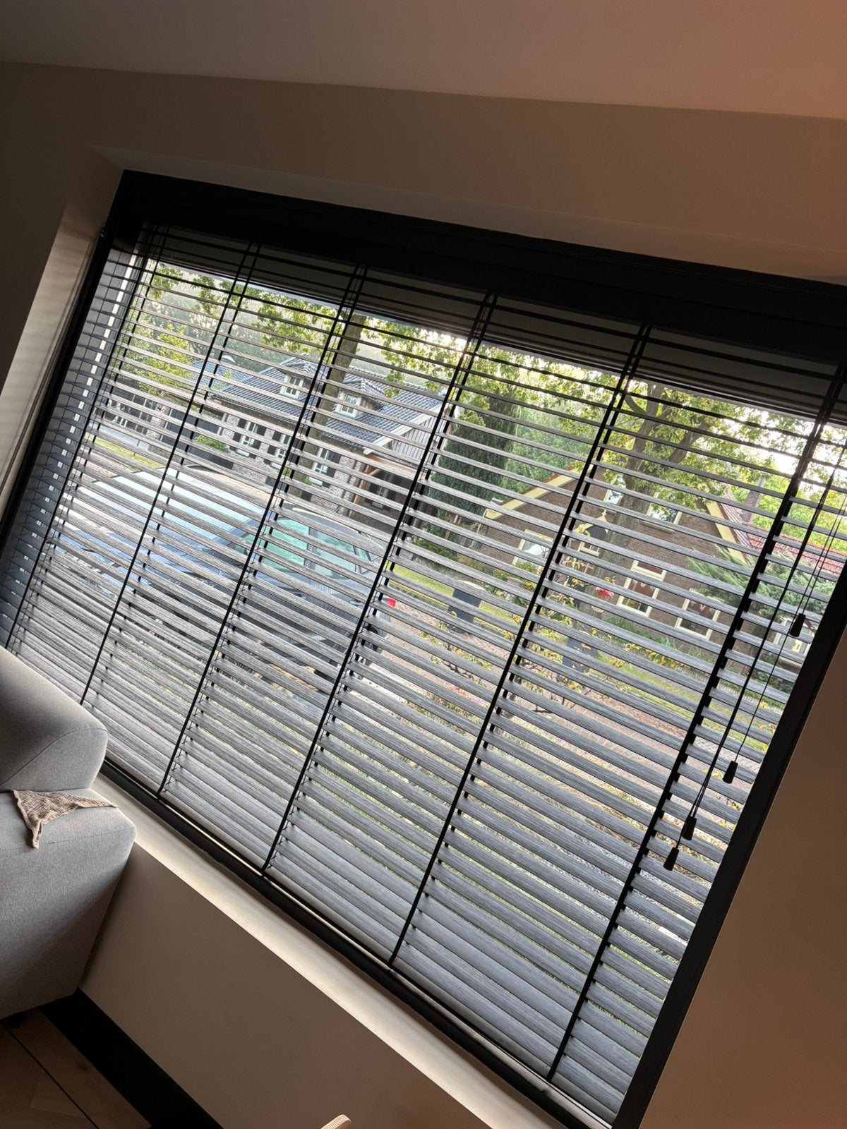 Bamboe jaloezie 50mm 250x171.5 cm, Ophalen, Jaloezie, Zwart, 171 cm