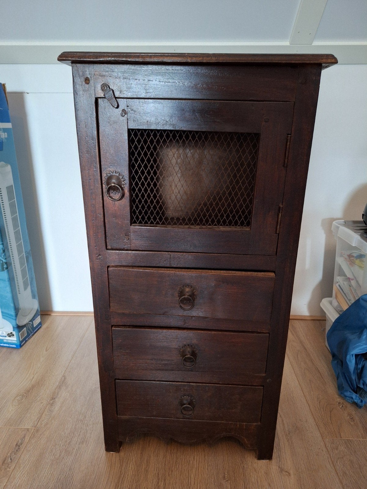 indiase houten kastje met lades en deur, Huis en Inrichting, Ophalen, Minder dan 50 cm, Gebruikt, Minder dan 100 cm