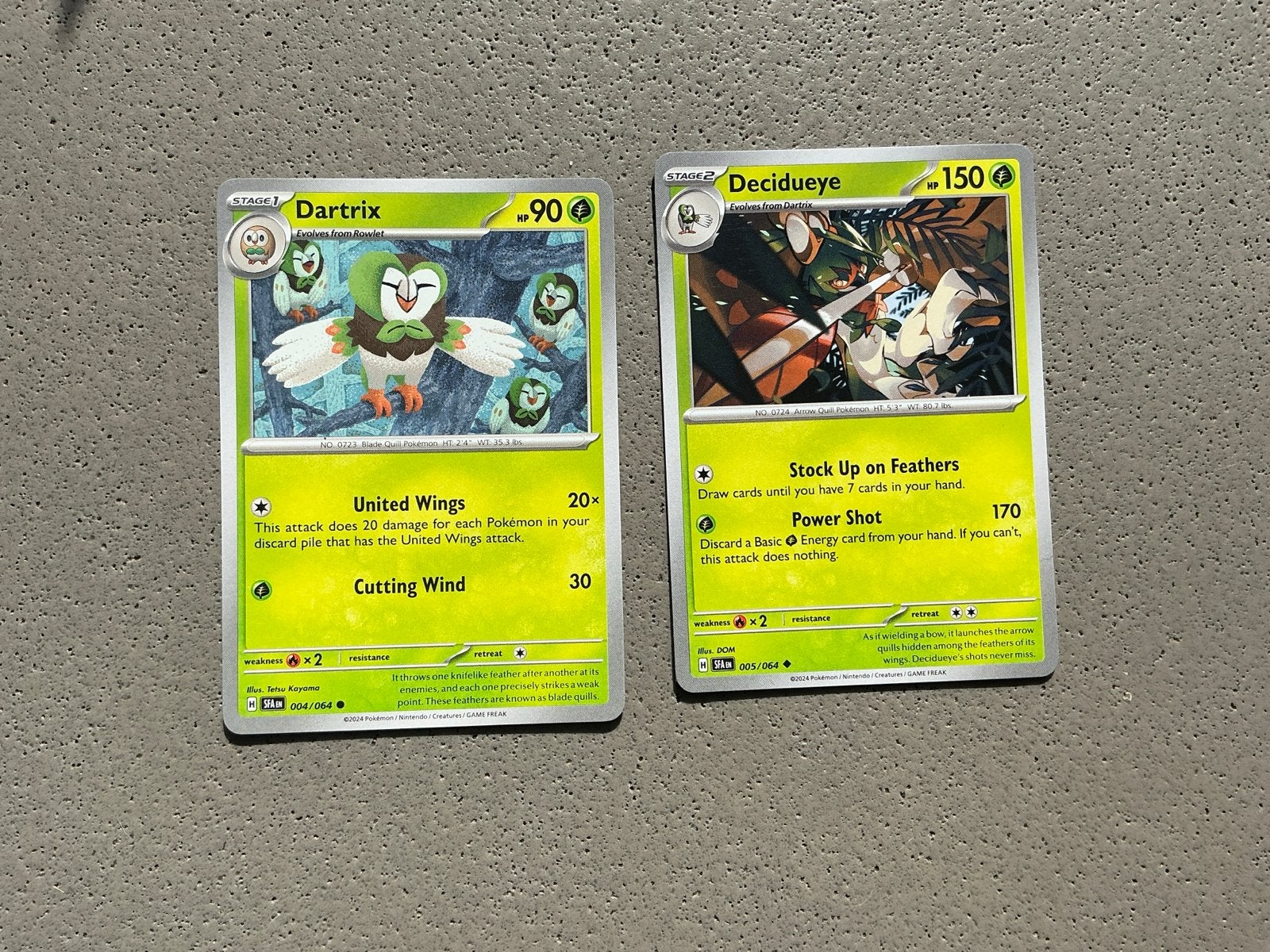 Pokémon TCG: Dartrix en Decidueye kaarten, Ophalen of Verzenden, Zo goed als nieuw, Losse kaart