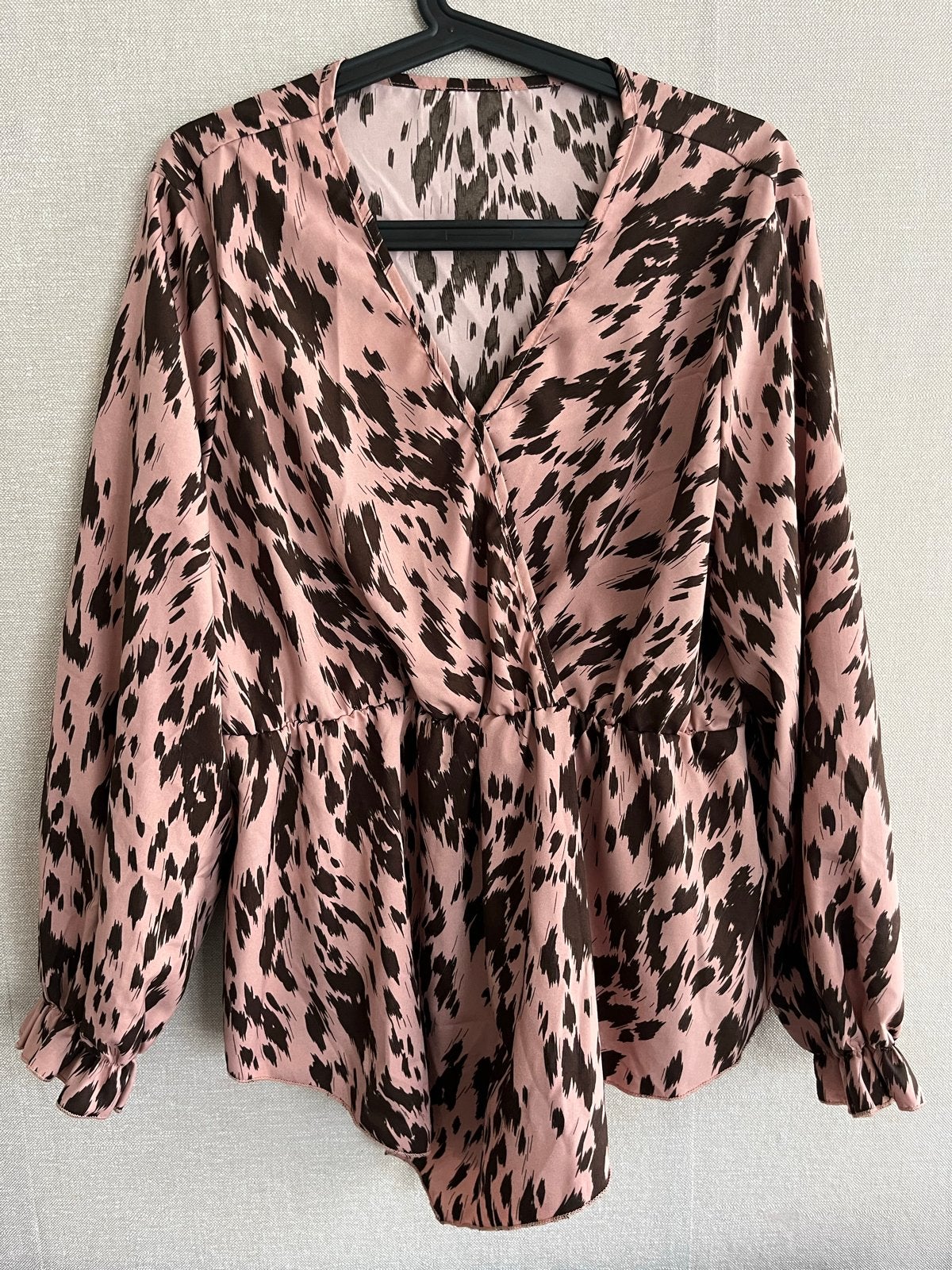 Shein Curve Blouse met Panterprint - Maat 2XL, Maat 46/48 (XL) of groter, Ophalen of Verzenden, Zo goed als nieuw, Lange mouw