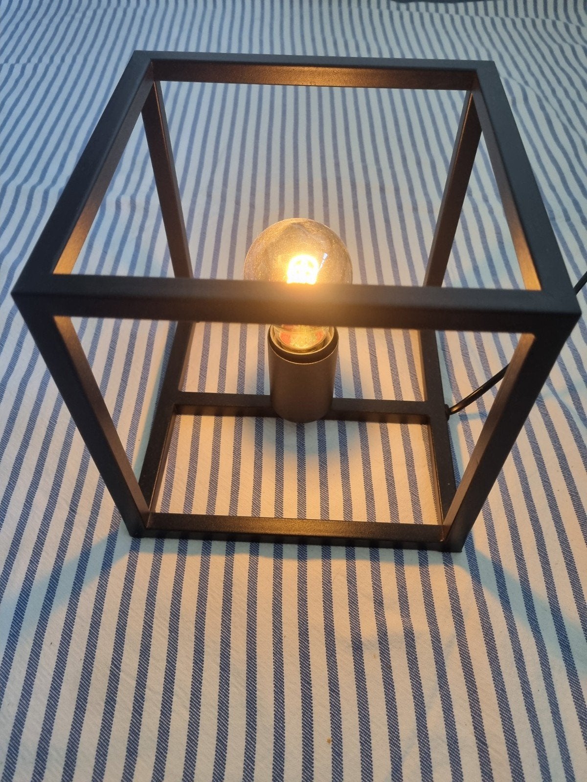 Zwarte industriële tafellamp bureaulamp zgan, Ophalen of Verzenden, Zo goed als nieuw, Bureaulamp, Industrieel