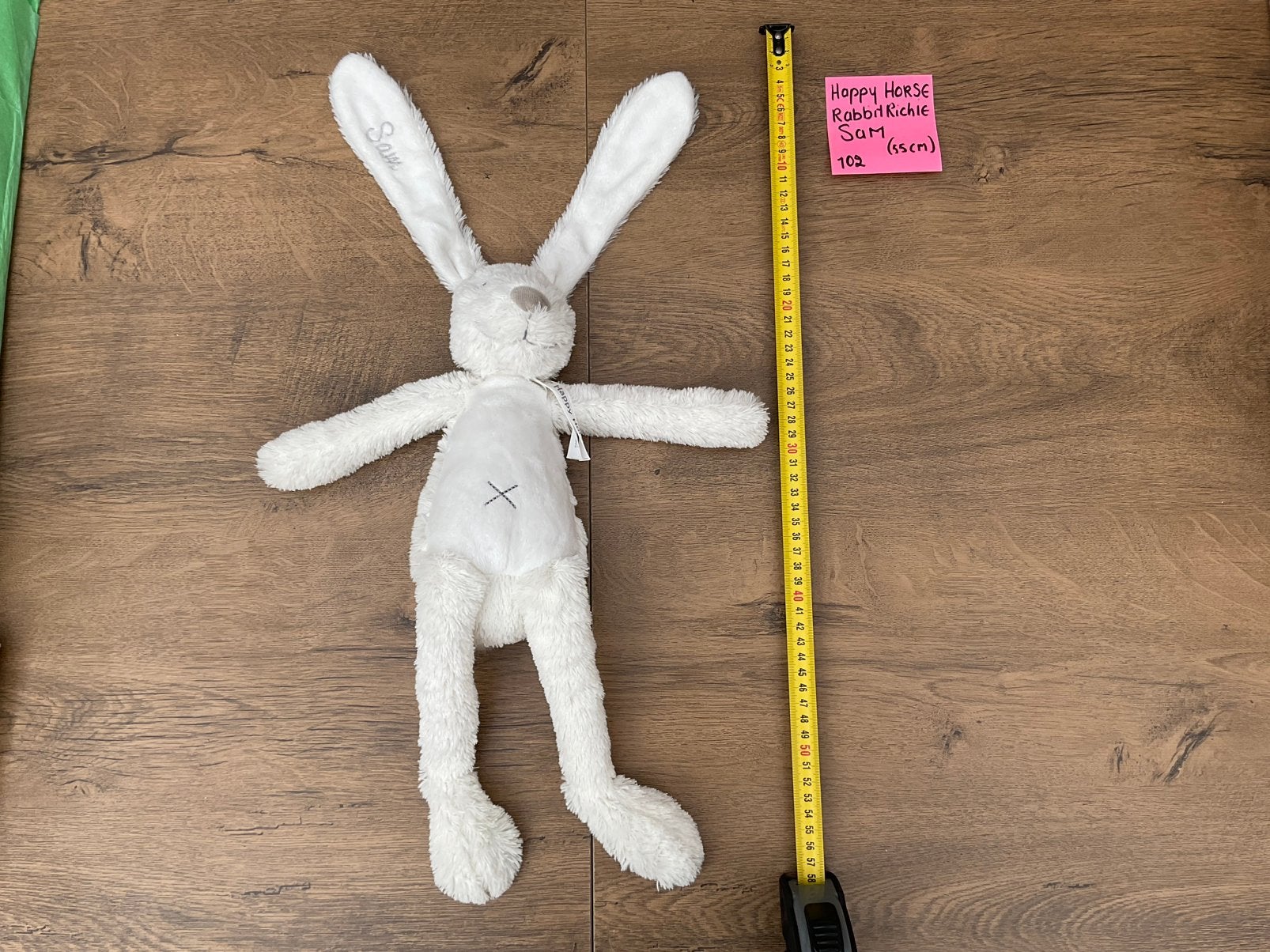 Nieuwe zgan Happy Horse Richie Rabbit ca 55cm naam SAM, Ophalen, Overige karakters, Happy Horse, Middelgroot (20 tot 80 cm)