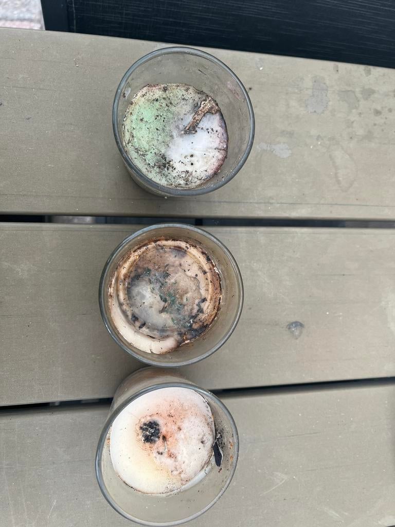 Fakkel glas kaarsen, Ophalen of Verzenden, Gebruikt
