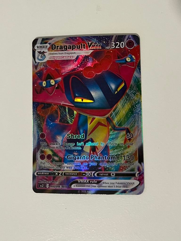 Dragapult VMAX (050/096) pokémon kaart, Ophalen of Verzenden, Zo goed als nieuw, Losse kaart, Foil