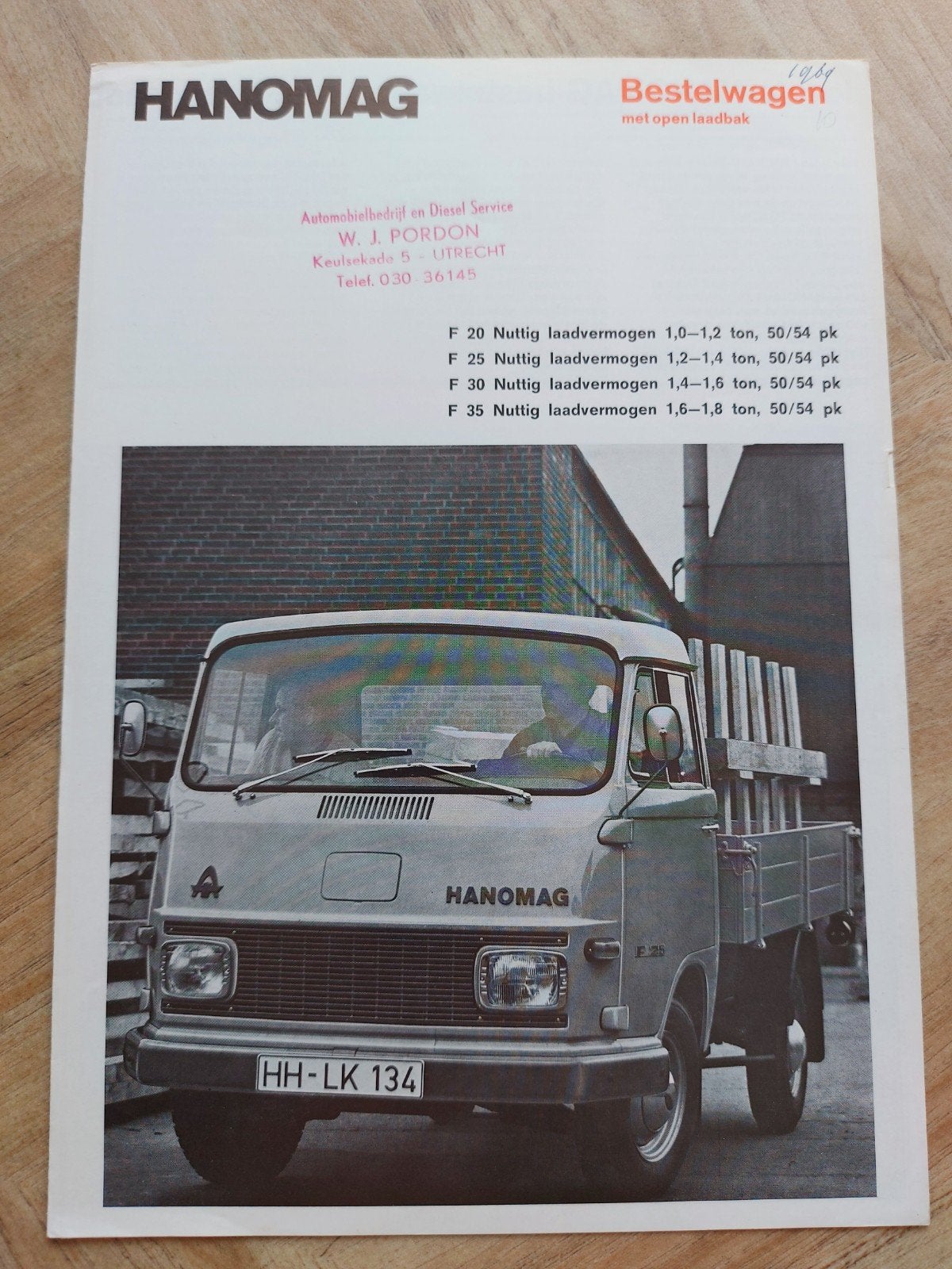 Hanomag bestelwagen met open laadbak folder, Ophalen of Verzenden, Zo goed als nieuw, Overige merken