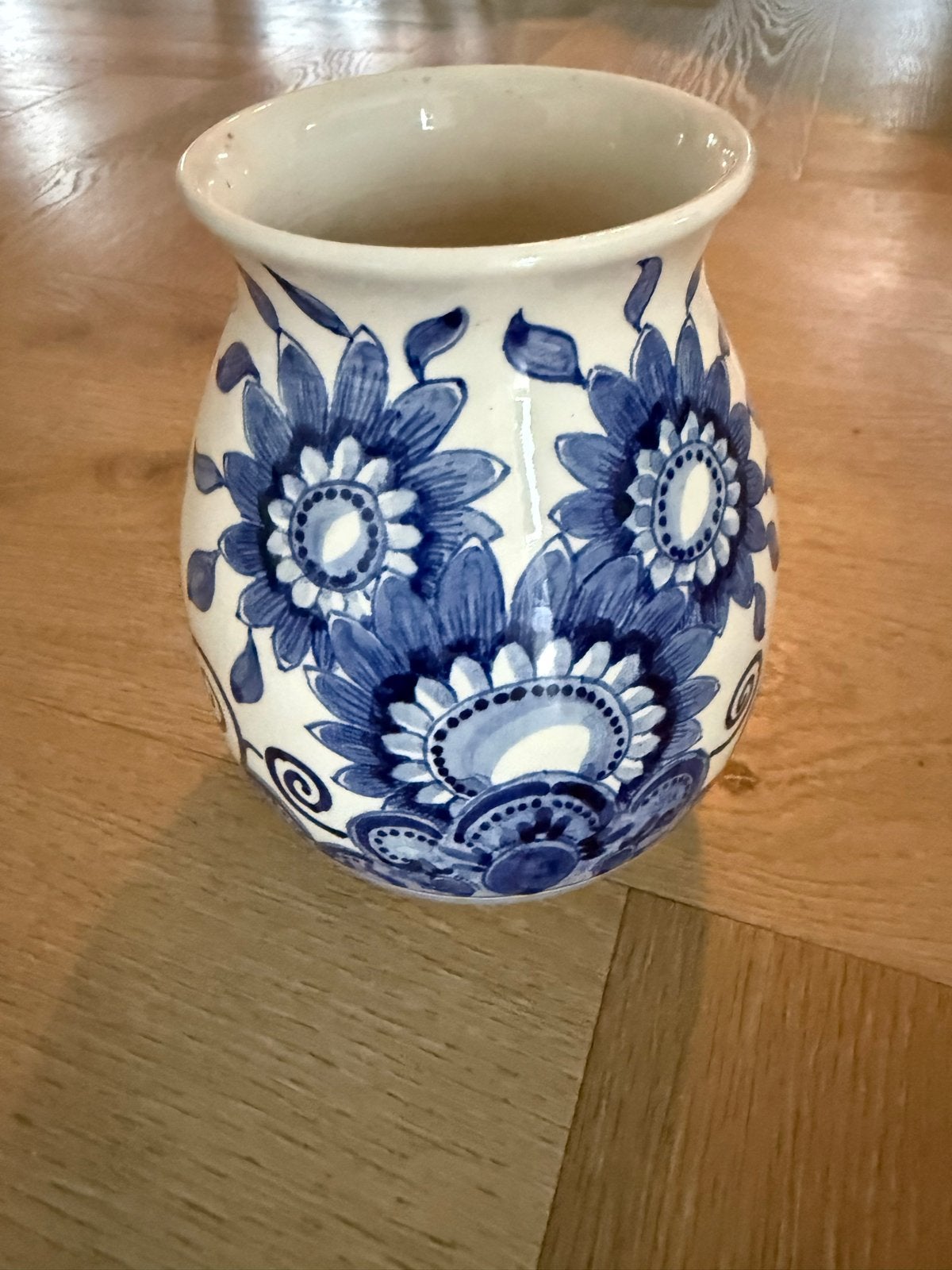 Handbeschilderde Delfts Blauwe Vaas - Workum - Holland, Antiek en Kunst, Ophalen of Verzenden