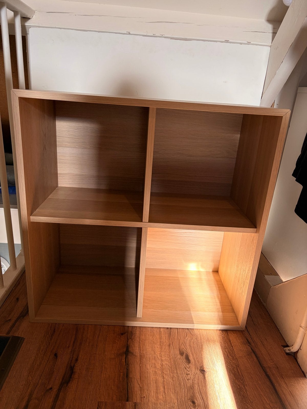 Houten vakkenkast met 4 vakken - Gebruikt, Ophalen, Met plank(en), Gebruikt, 50 tot 100 cm