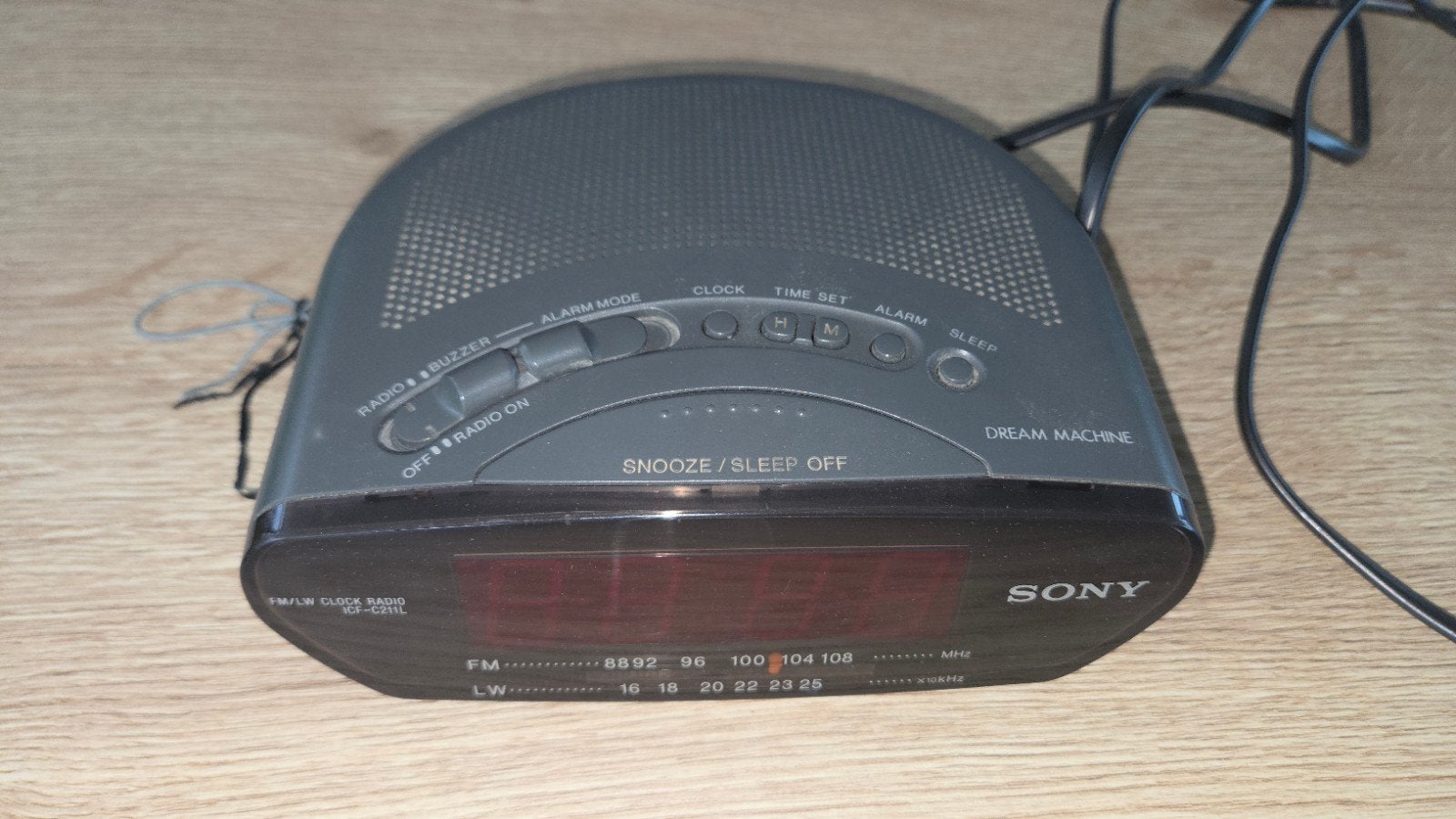Sony ICF-C211L Wekkerradio - Goede staat, Ophalen of Verzenden, Gebruikt, Radio