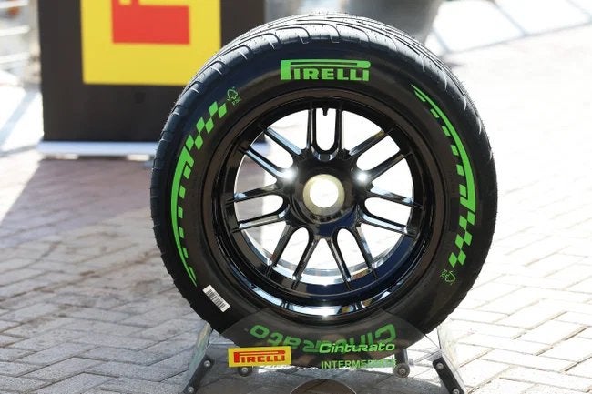 Formule 1 band “STANDAARD” / Groen - Intermediate Pirelli, Ophalen, Zo goed als nieuw, Formule 1