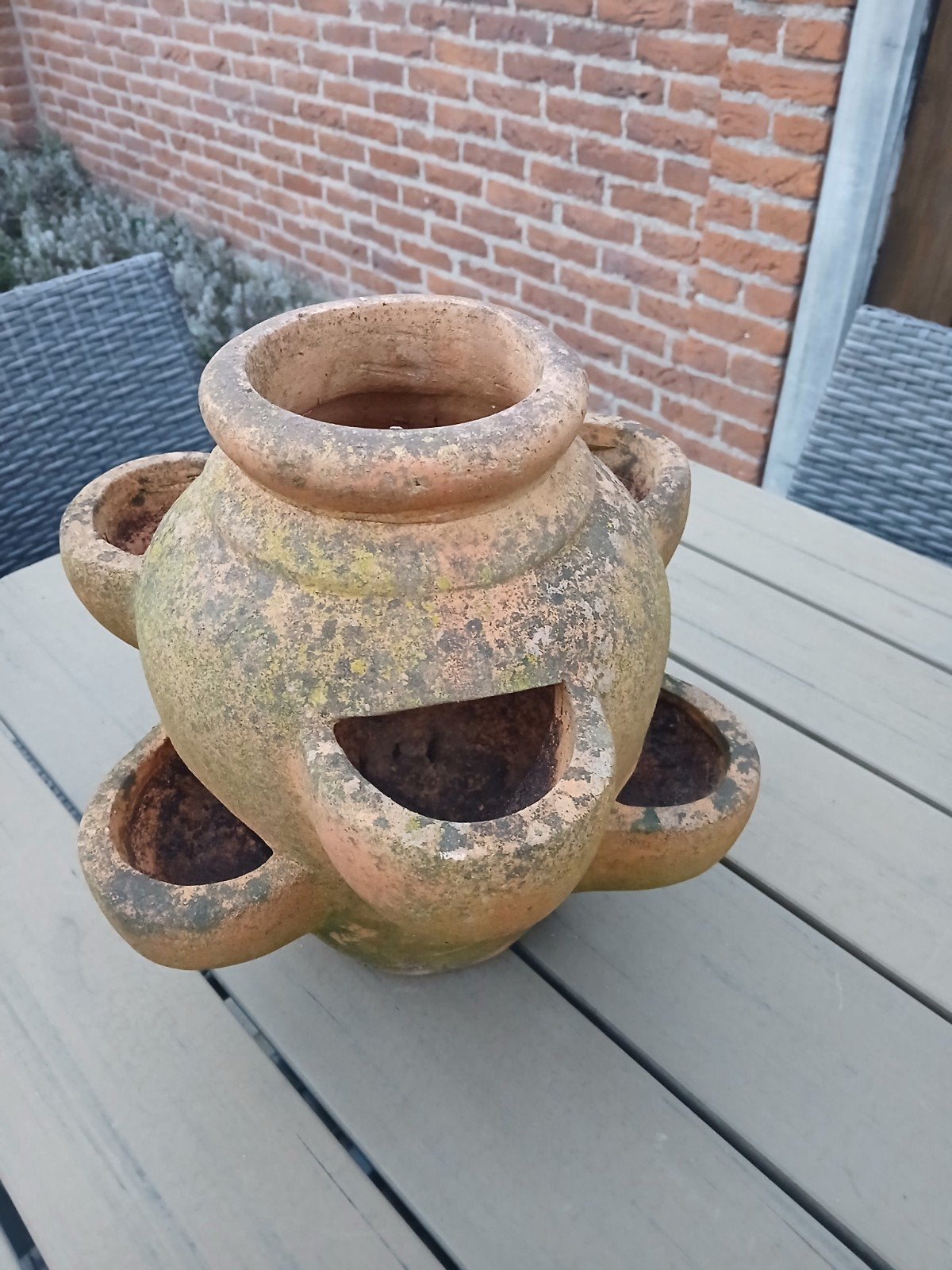 Terracotta Aardbeienpot - Gebruikt, Ophalen, Overige materialen, Gebruikt, Minder dan 30 cm