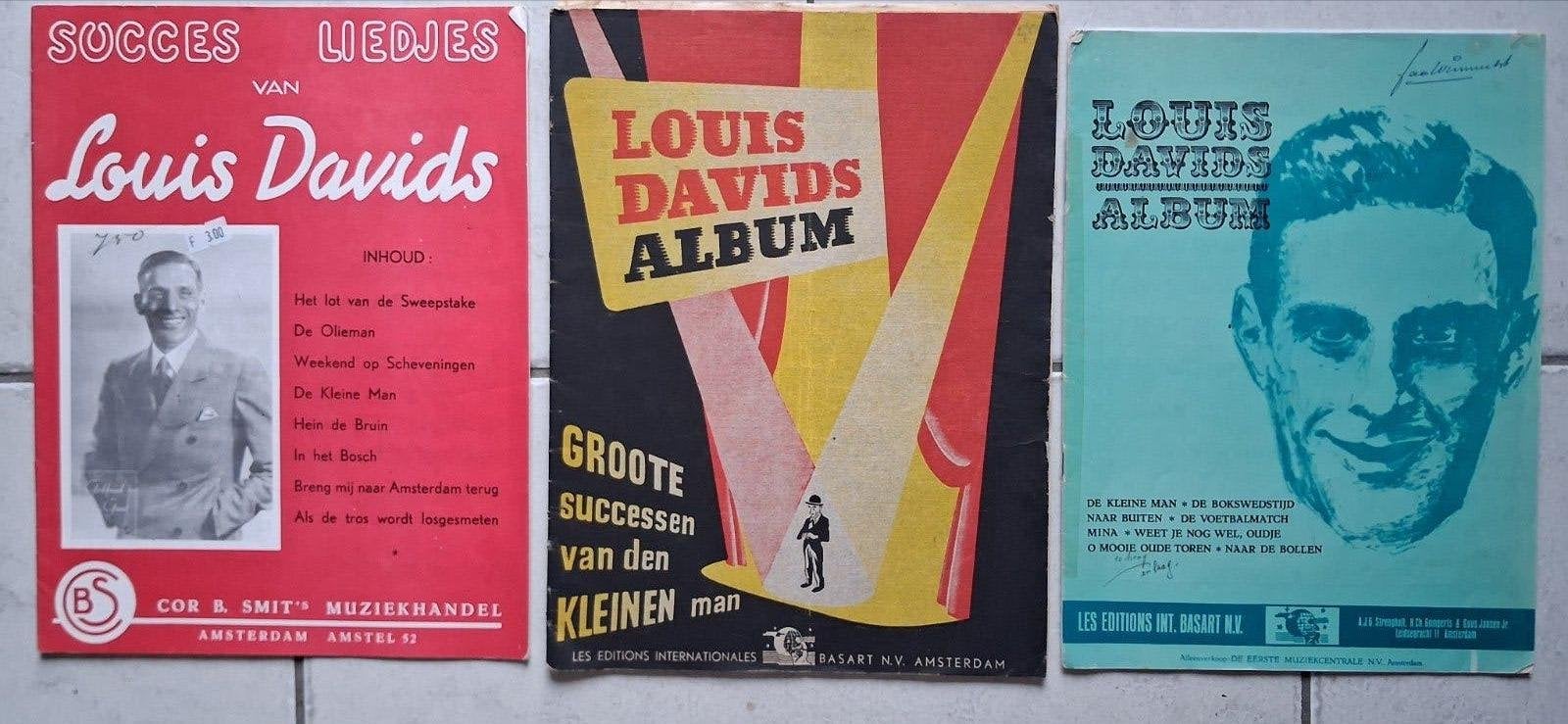 Louis Davids bladmuziek - 3 albums samen 5.-, Piano, Gebruikt, Ophalen of Verzenden, Artiest of Componist