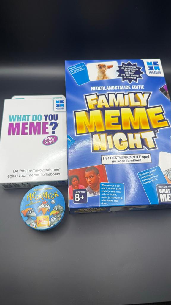 Family Meme Night, What Do You Meme Mini & Heckmeck, Ophalen of Verzenden, Zo goed als nieuw