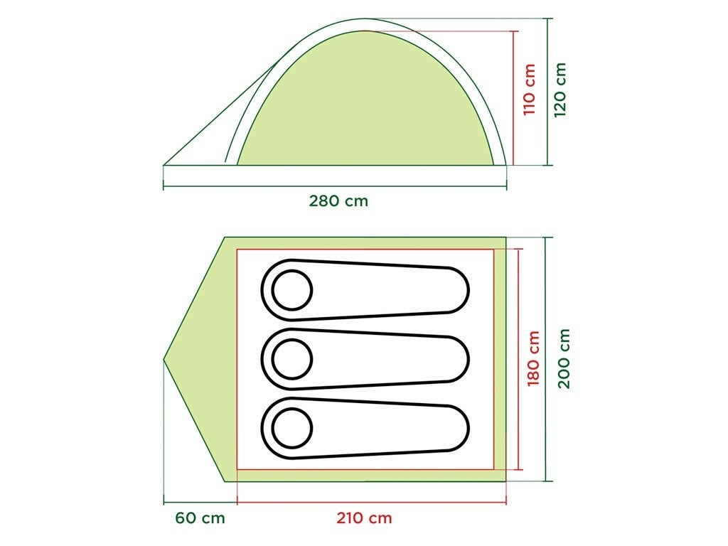 Coleman Darwin 3 Grey koepeltent, Caravans en Kamperen, Ophalen, Zo goed als nieuw, Tot en met 3