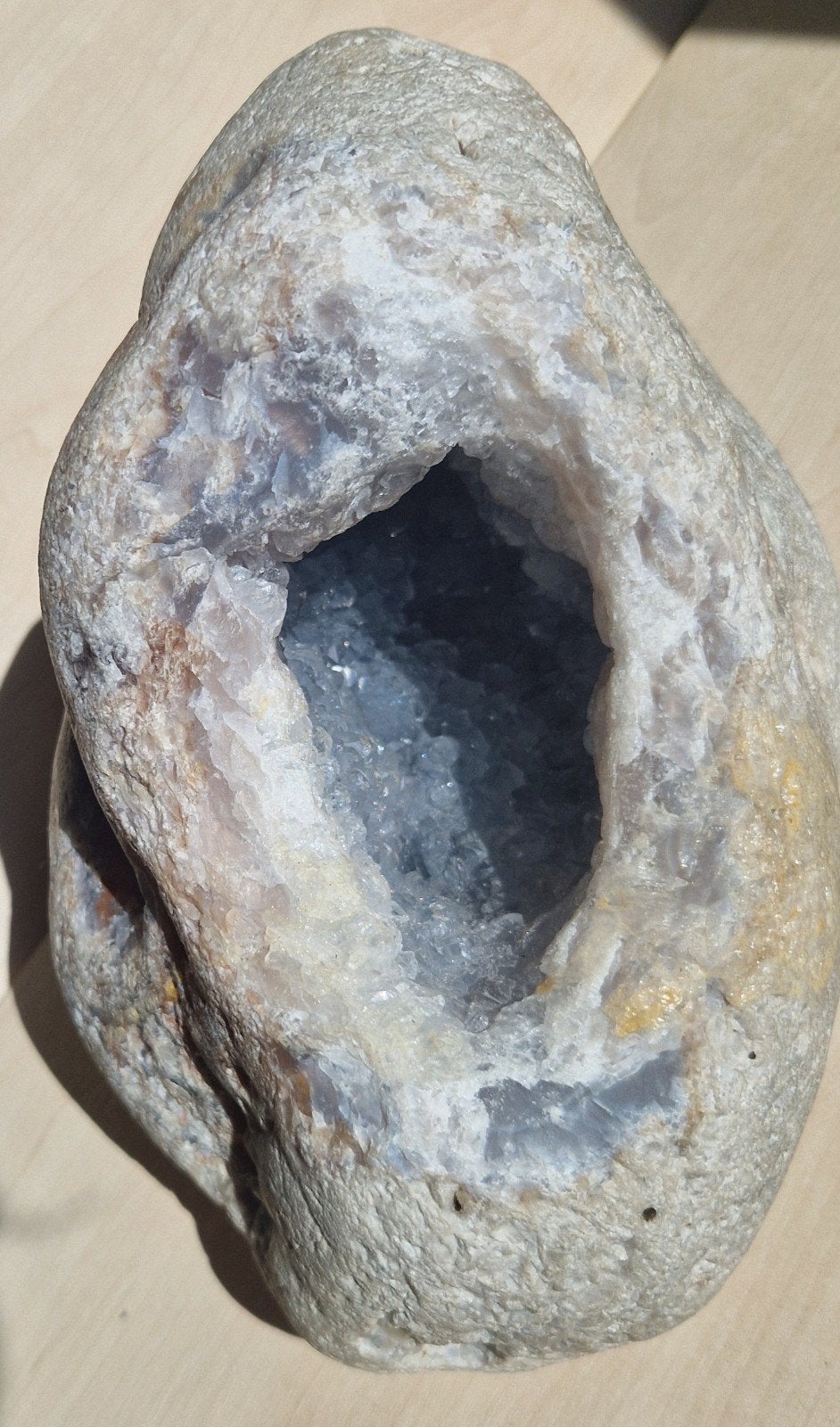 Celestien en Bergkristal Steen uit Frankrijk - 5.7 kg, Ophalen of Verzenden, Gebruikt