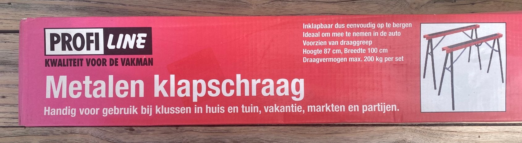 Profi Line Metalen Klapschraag - Nieuw in doos, Ophalen of Verzenden, Nieuw