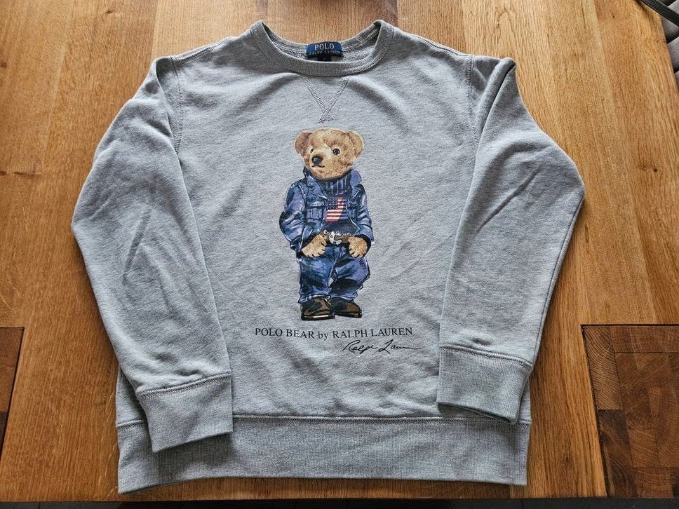 Polo Ralph Lauren sweater met Polo Bear (maat M 10-12), Ophalen of Verzenden, Zo goed als nieuw, Polo Ralph Lauren, Jongen of Meisje