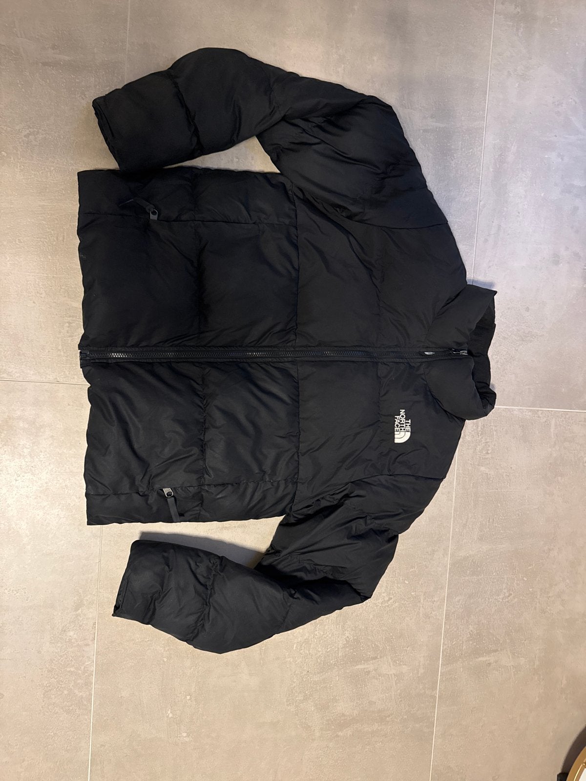 The North Face Puffer Jas Zwart Maat L, Ophalen of Verzenden, Zo goed als nieuw, Maat 42/44 (L), Zwart