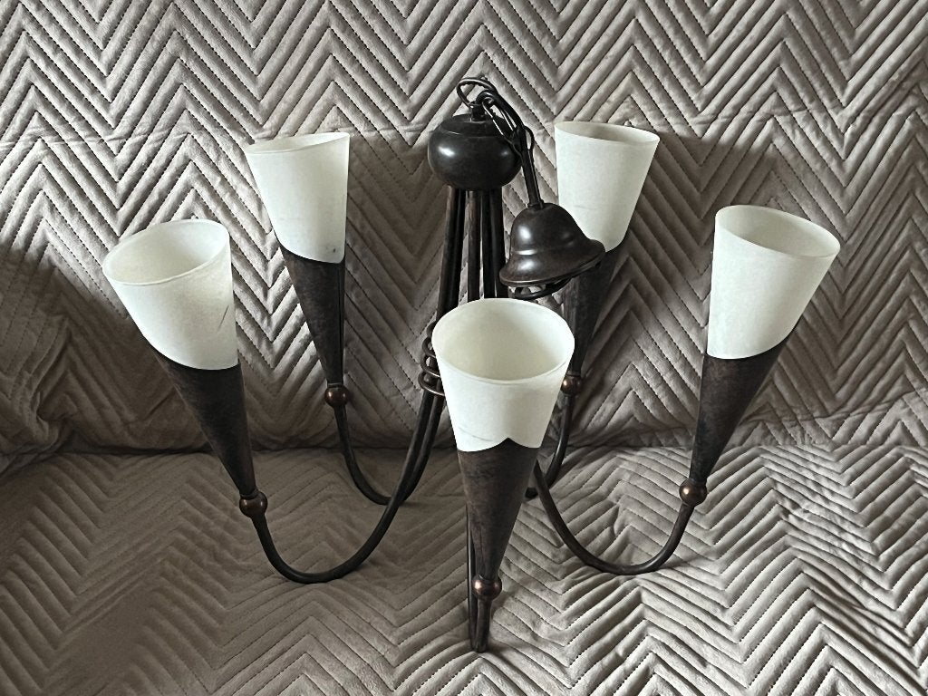 Hanglamp, Ophalen, Gebruikt, Glas