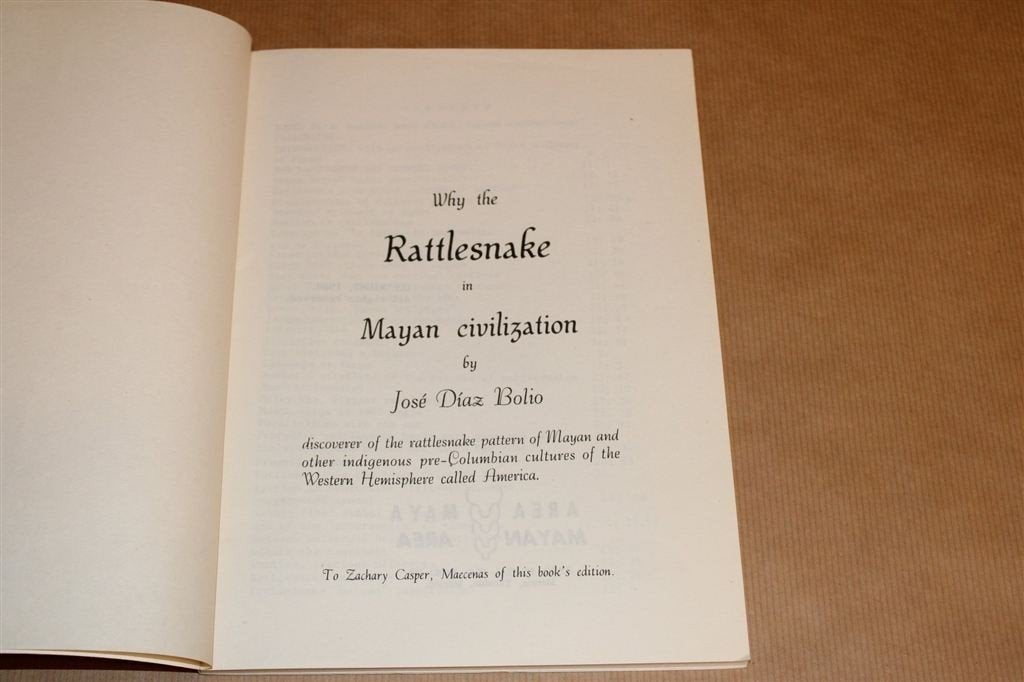 Ratelslang in de Mayacultuur — Díaz Bolio Studie, Ophalen of Verzenden, Gelezen, Europa