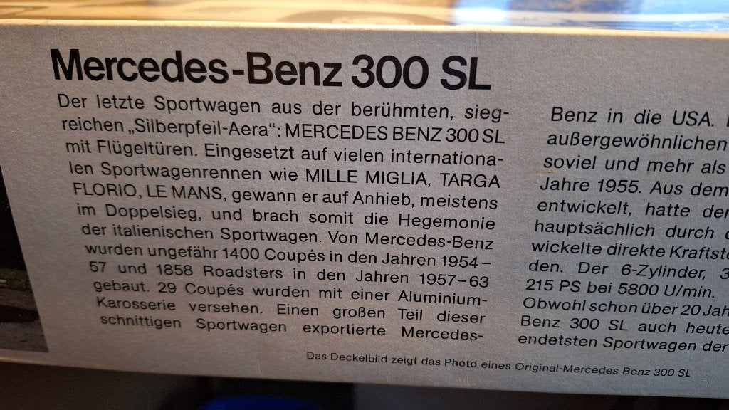 revell H1285 Mercedes SL300  bouwpakket 1/12 !!, Gebruikt, Auto, Revell, Groter dan 1:32