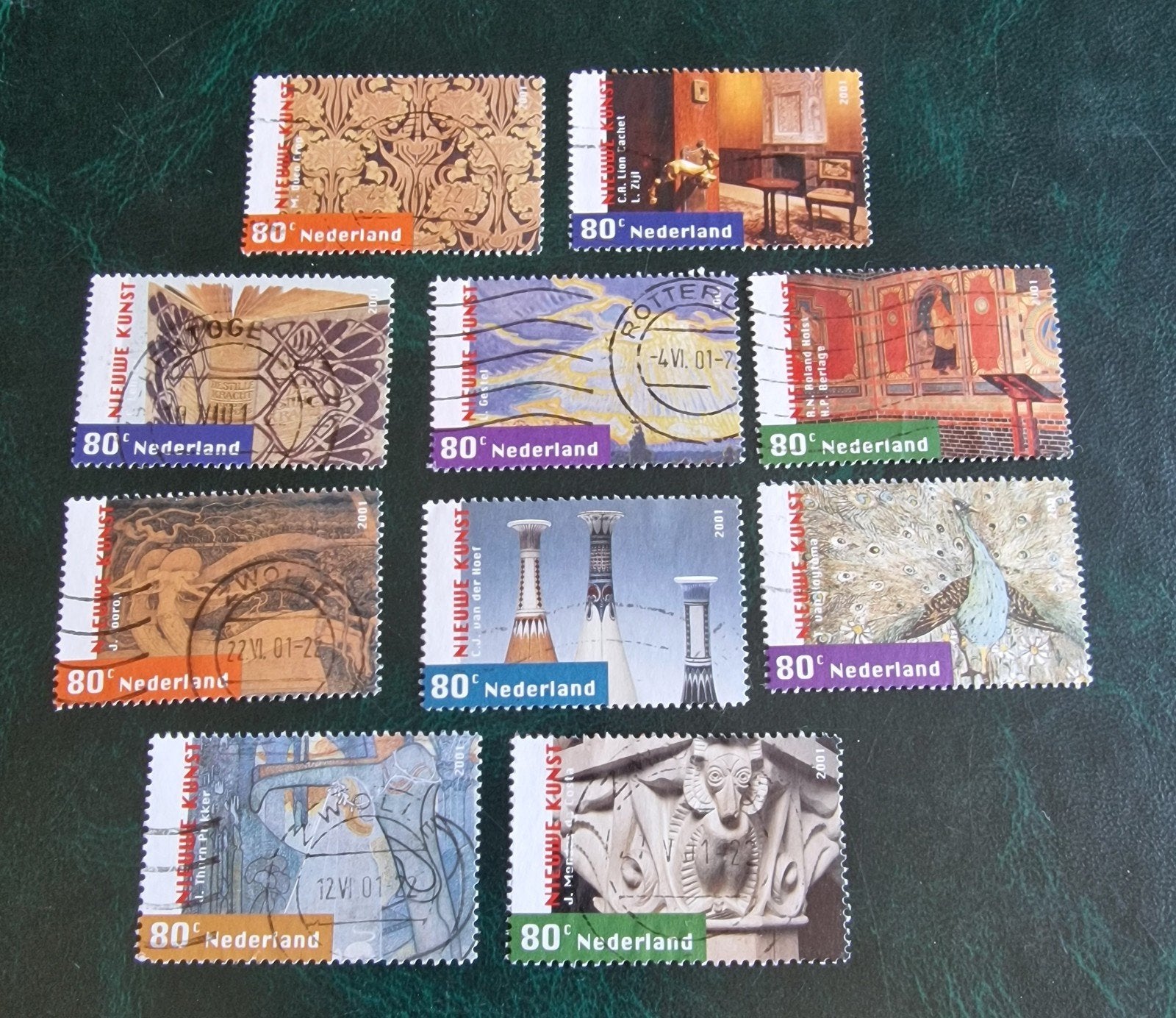 kv1241vNederlandse postzegels 'Nieuwe Kunst' - 80 cent, Ophalen of Verzenden, Na 1940, Gestempeld