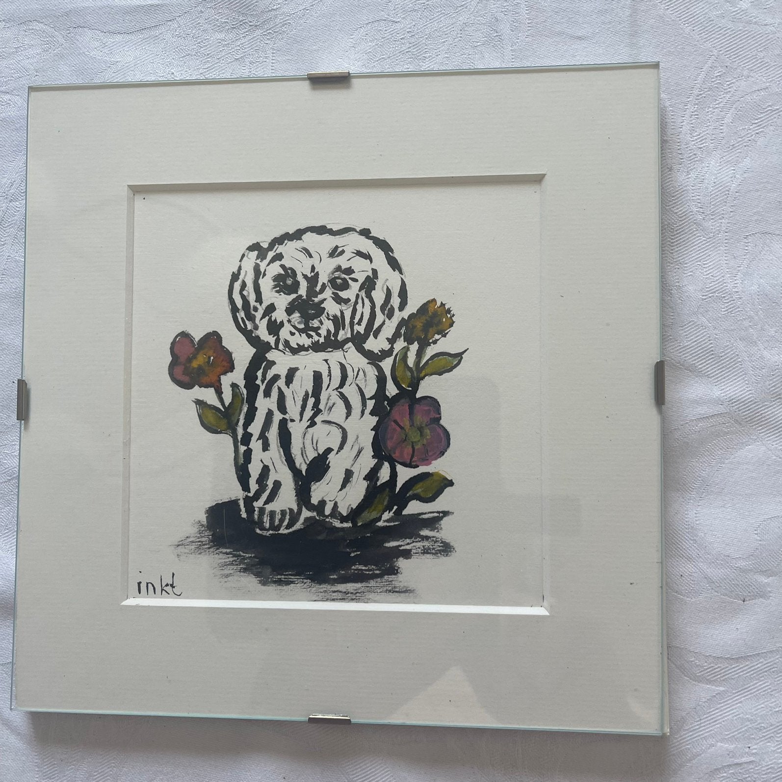 Hondje, Huis en Inrichting, Ophalen of Verzenden, Schilderij, Minder dan 50 cm
