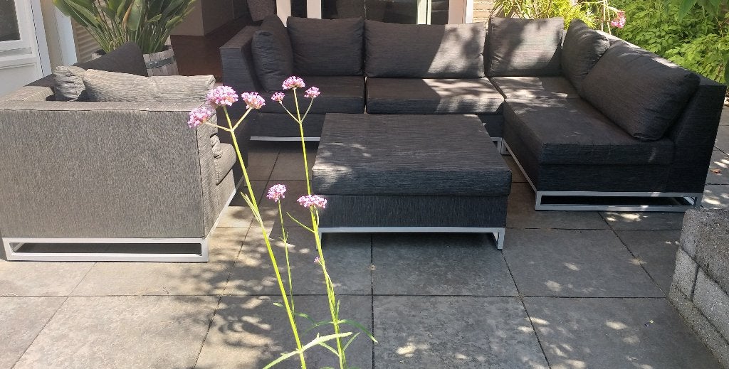 Al wheater "Ibiza loungeset", Ophalen, 5 zitplaatsen, Gebruikt, Hocker