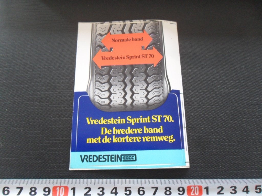 sticker autobanden VREDESTEIN sprint ST70 de bredere band *, Ophalen, Zo goed als nieuw
