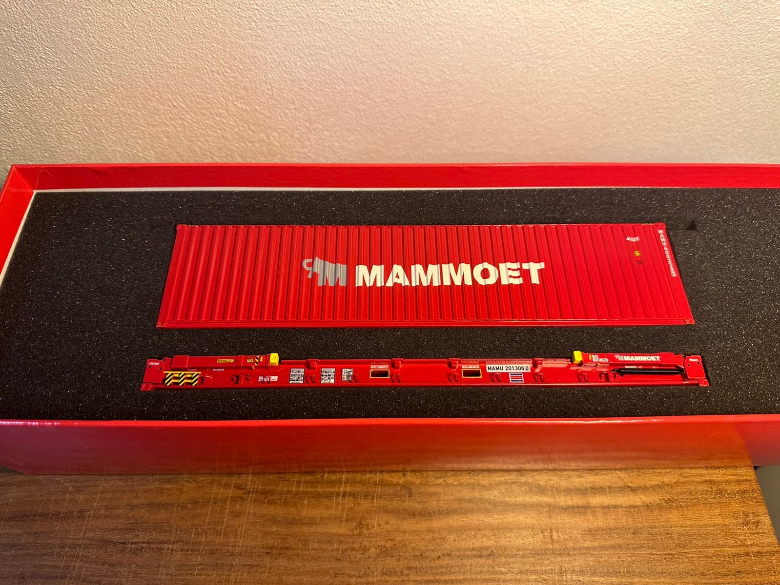 Tekno mammoet container set, flatrack, Hobby en Vrije tijd, Ophalen of Verzenden, Zo goed als nieuw, Bus of Vrachtwagen, Tekno