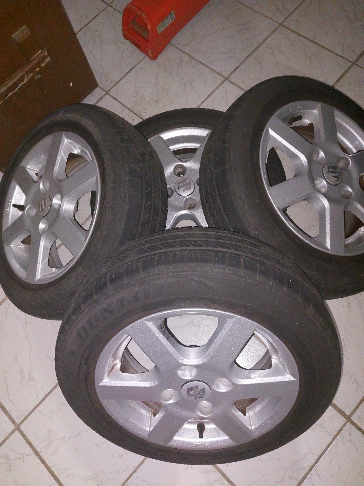 Set van 4 gebruikte Suzuki velgen met banden, Ophalen of Verzenden, Gebruikt