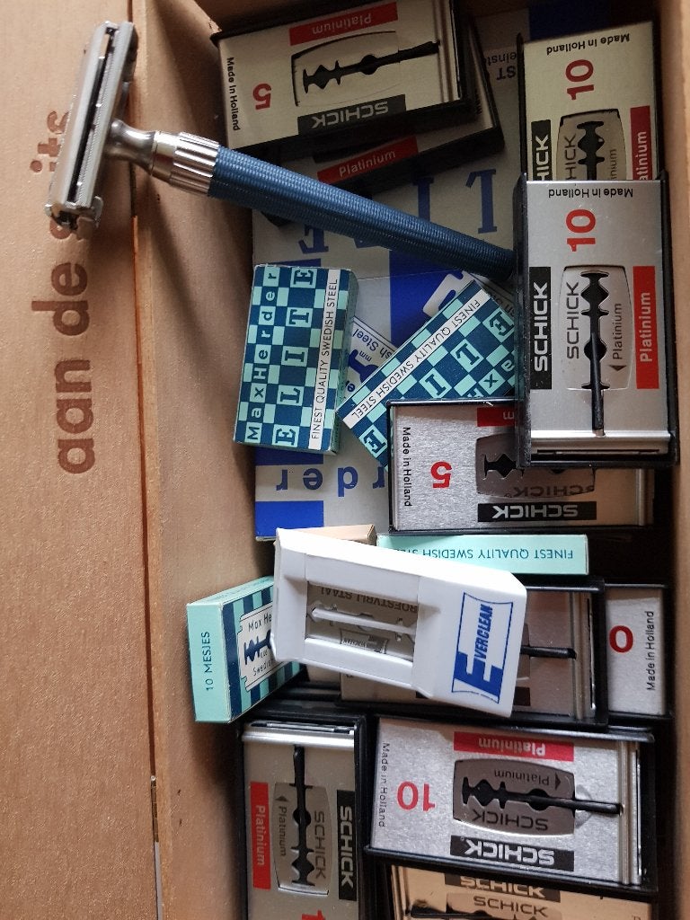 vintage scheermes en mesjes, Verzenden, Nieuw, Gehele gezicht, Overige typen