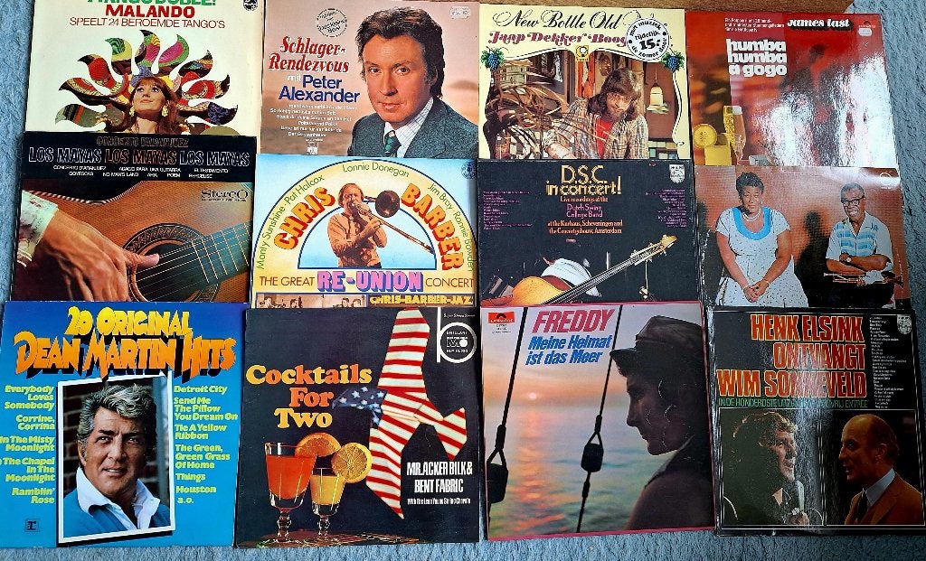 130 grammofoonplaten 50-60-70-80er jaren, LP, Overige formaten, Overige typen, Ophalen of Verzenden