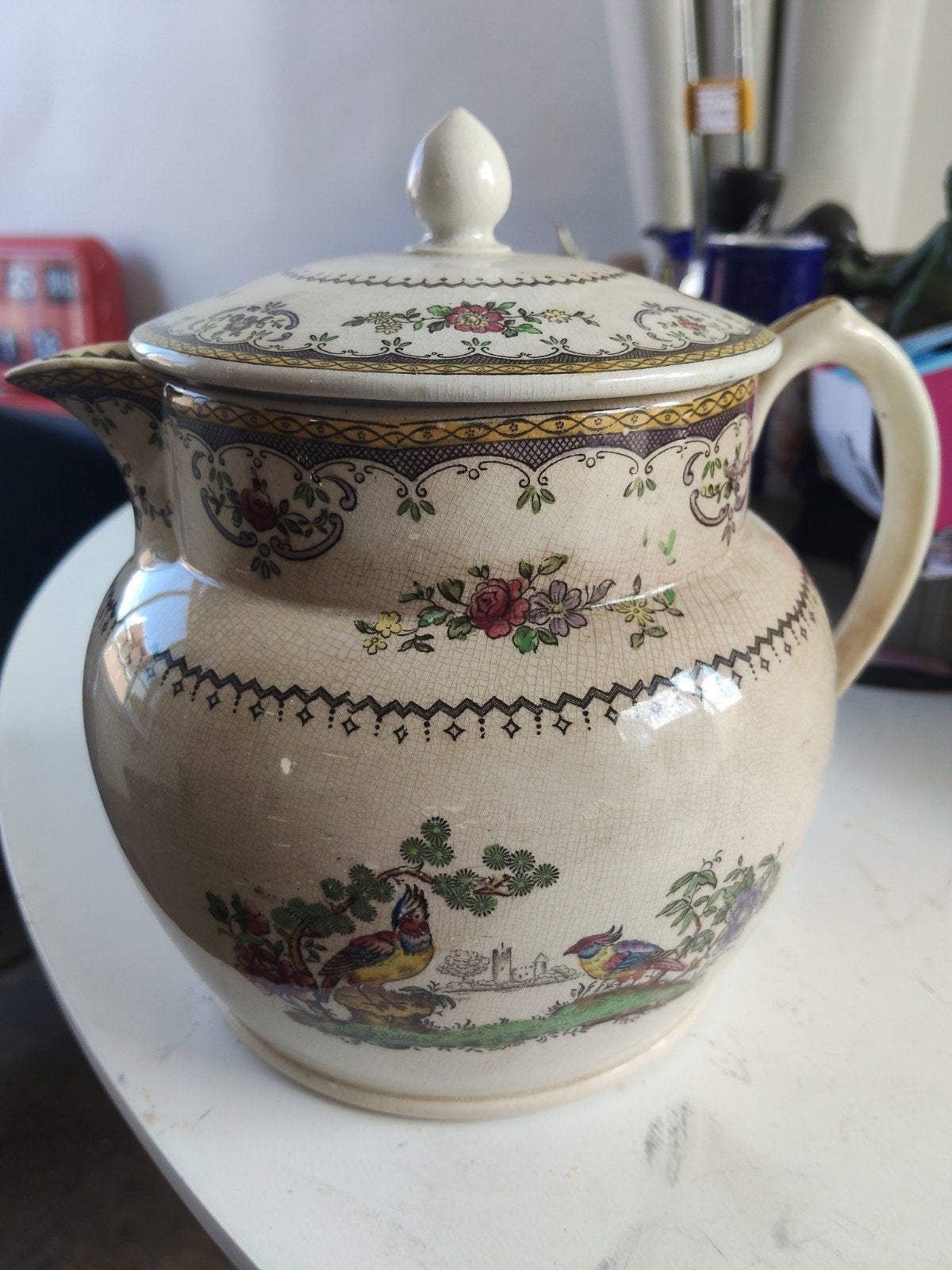 Antieke Copeland Spode "Chelsea" kan met deksel (ca. 1910, Antiek en Kunst, Ophalen