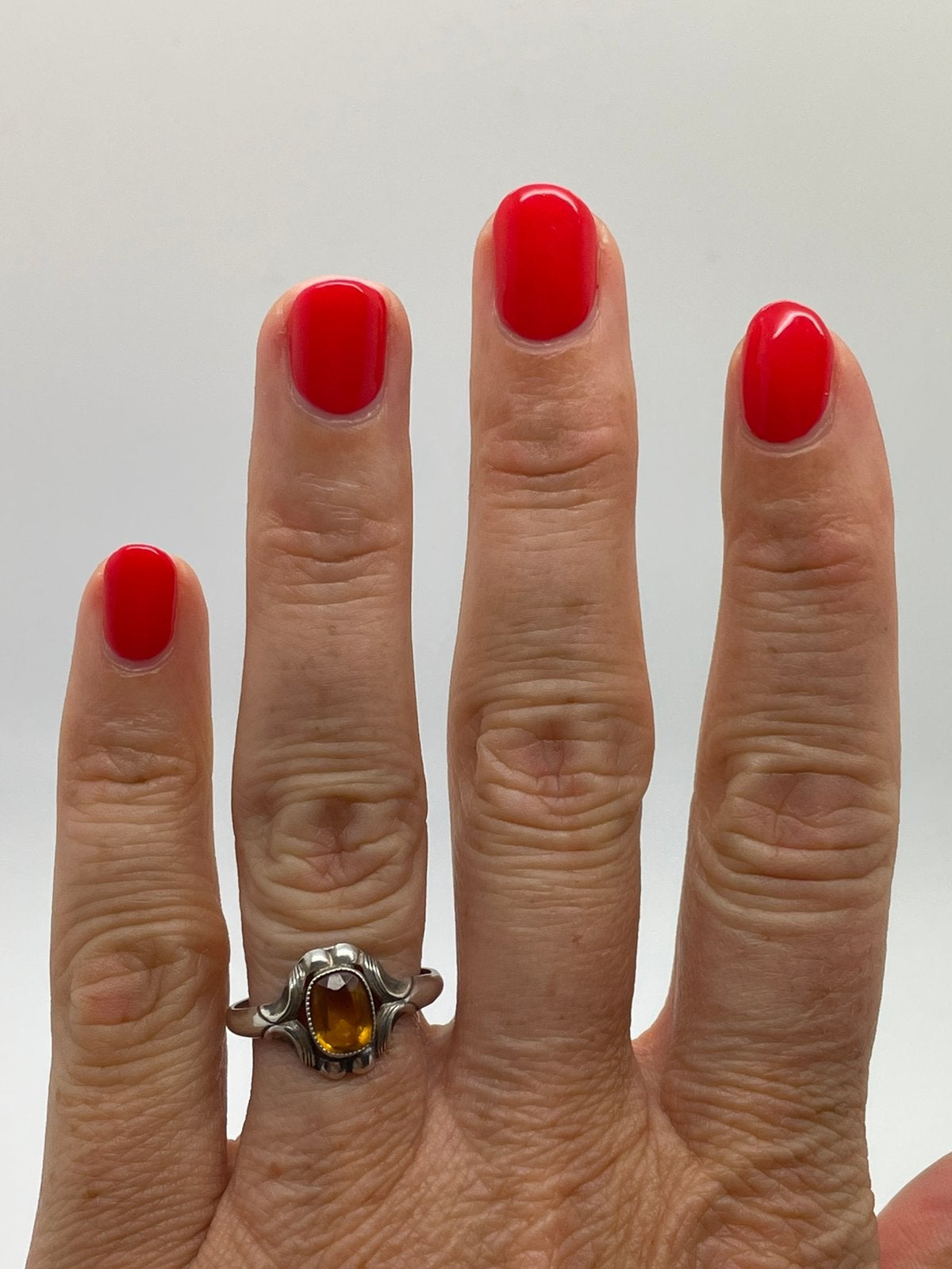 E963 Prachtige zilveren art deco ring maat 18,5, Ophalen of Verzenden, Zilver, Ring, Met edelsteen
