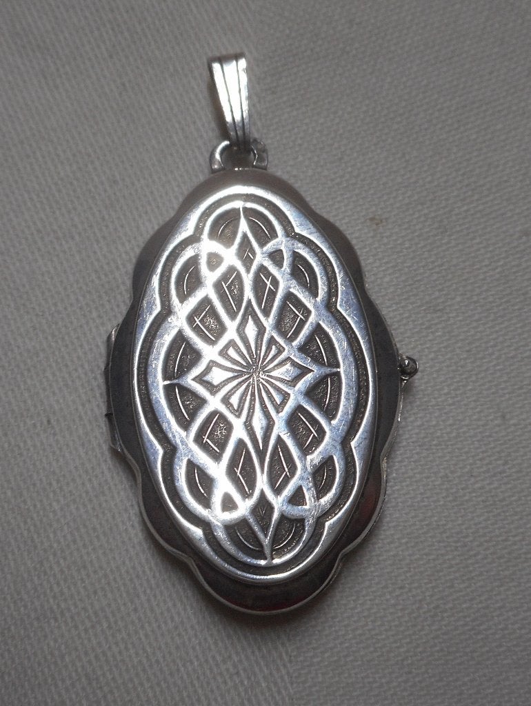 Zilveren K&L vintage medallion hanger nr.087, Verzenden, Zo goed als nieuw, Zilver, Zilver