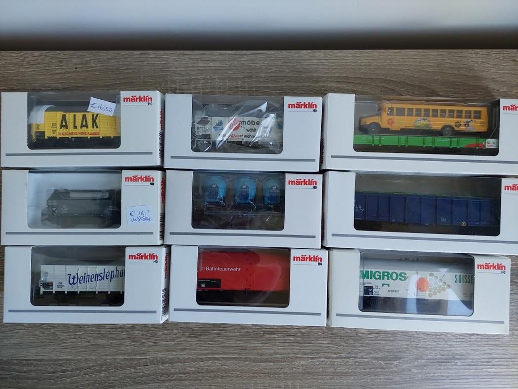 Märklin goederenwagens 47911 48158 48166 48504 48165, Wisselstroom, Ophalen of Verzenden, Märklin, Nieuw