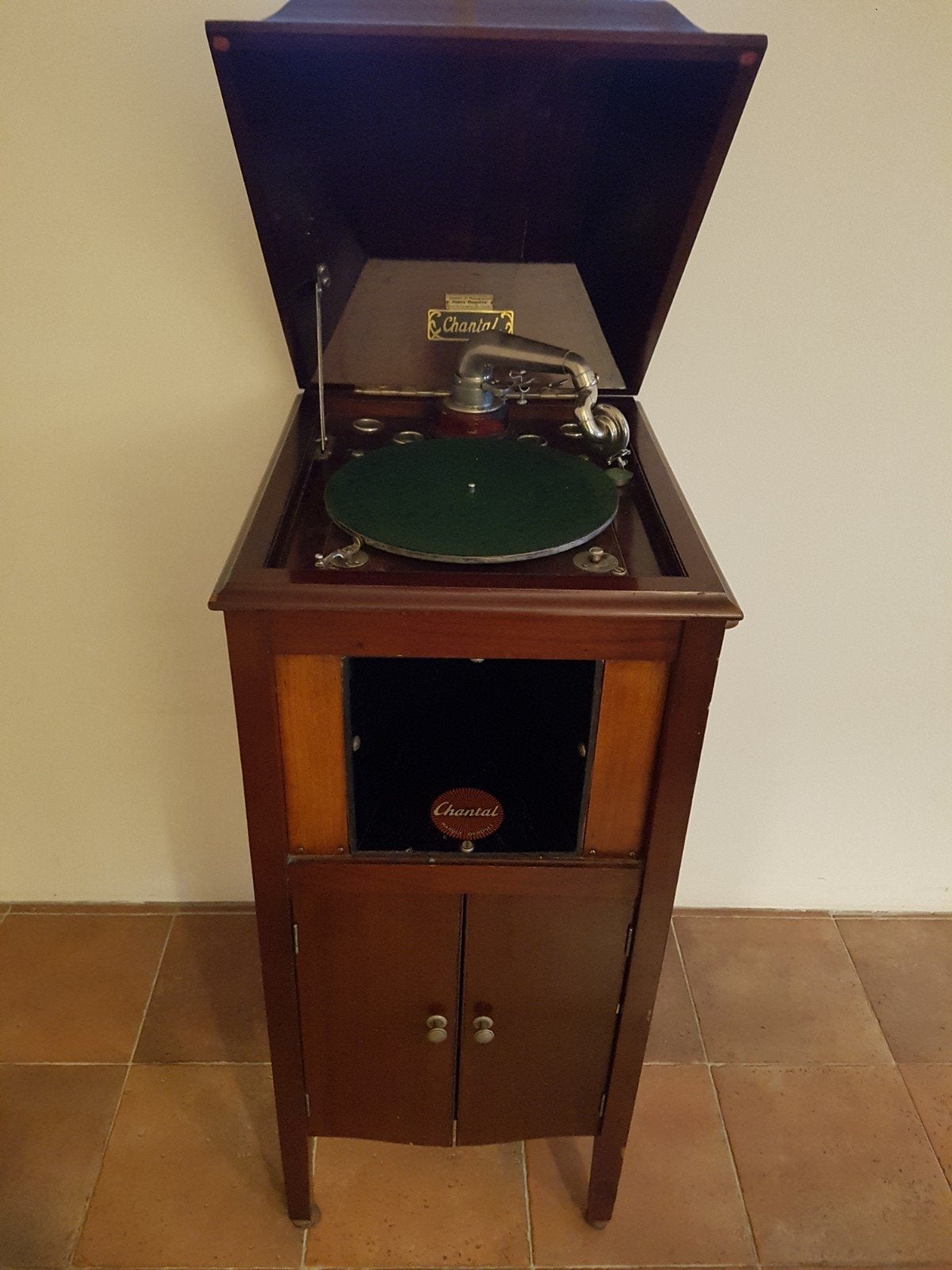 Antieke Chantal platenspeler / grammofoon meubel retro, Ophalen