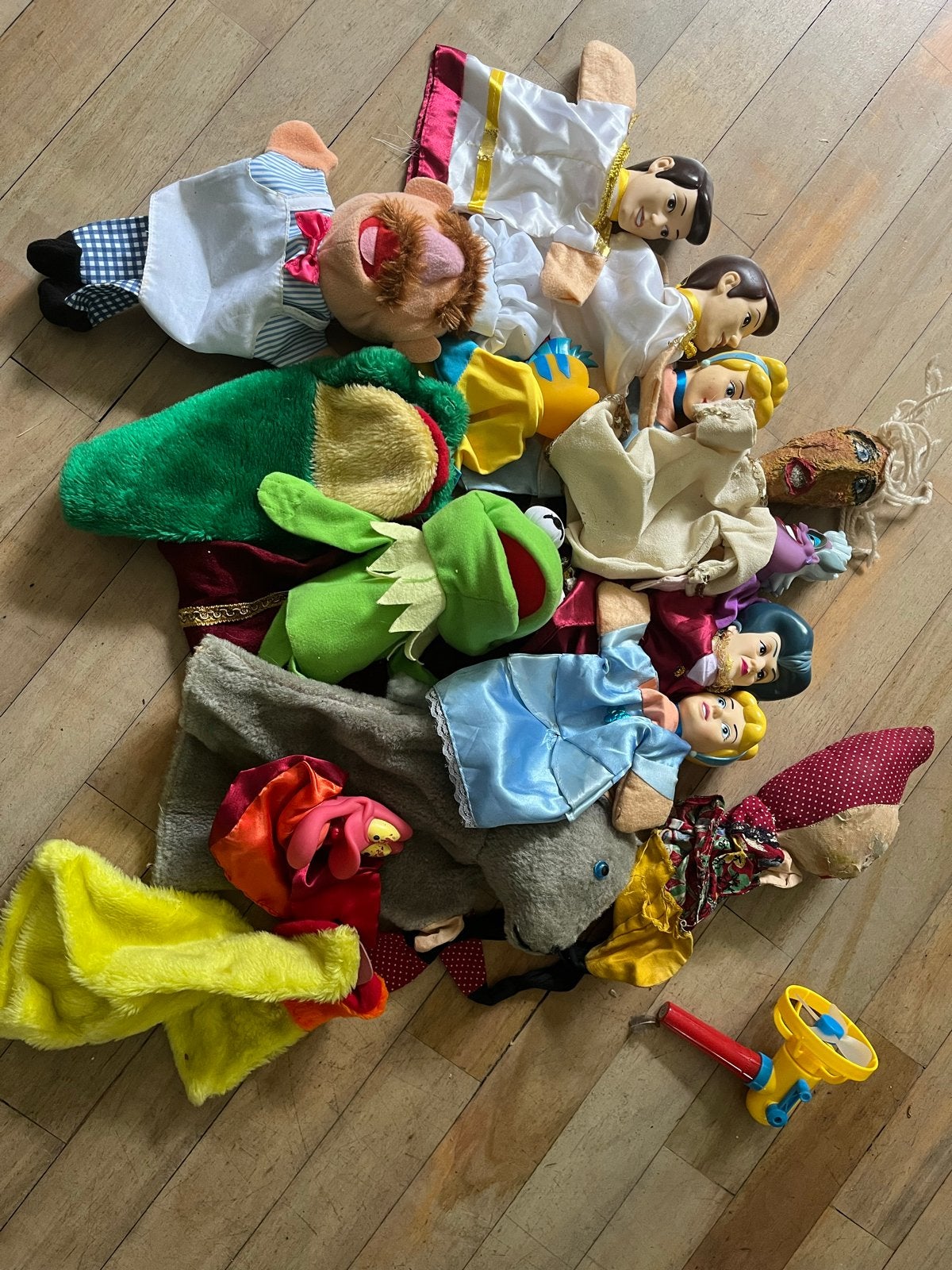 Grote collectie handpoppen - Muppets, Disney en meer!, Ophalen of Verzenden, Gebruikt, Jongen of Meisje