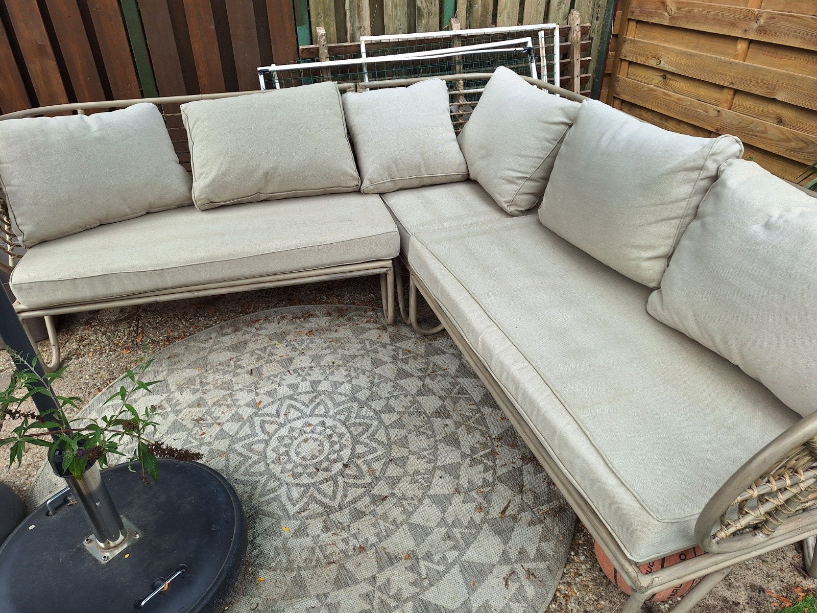 Karwei loungebank voor buiten, Ophalen, Gebruikt, Wicker