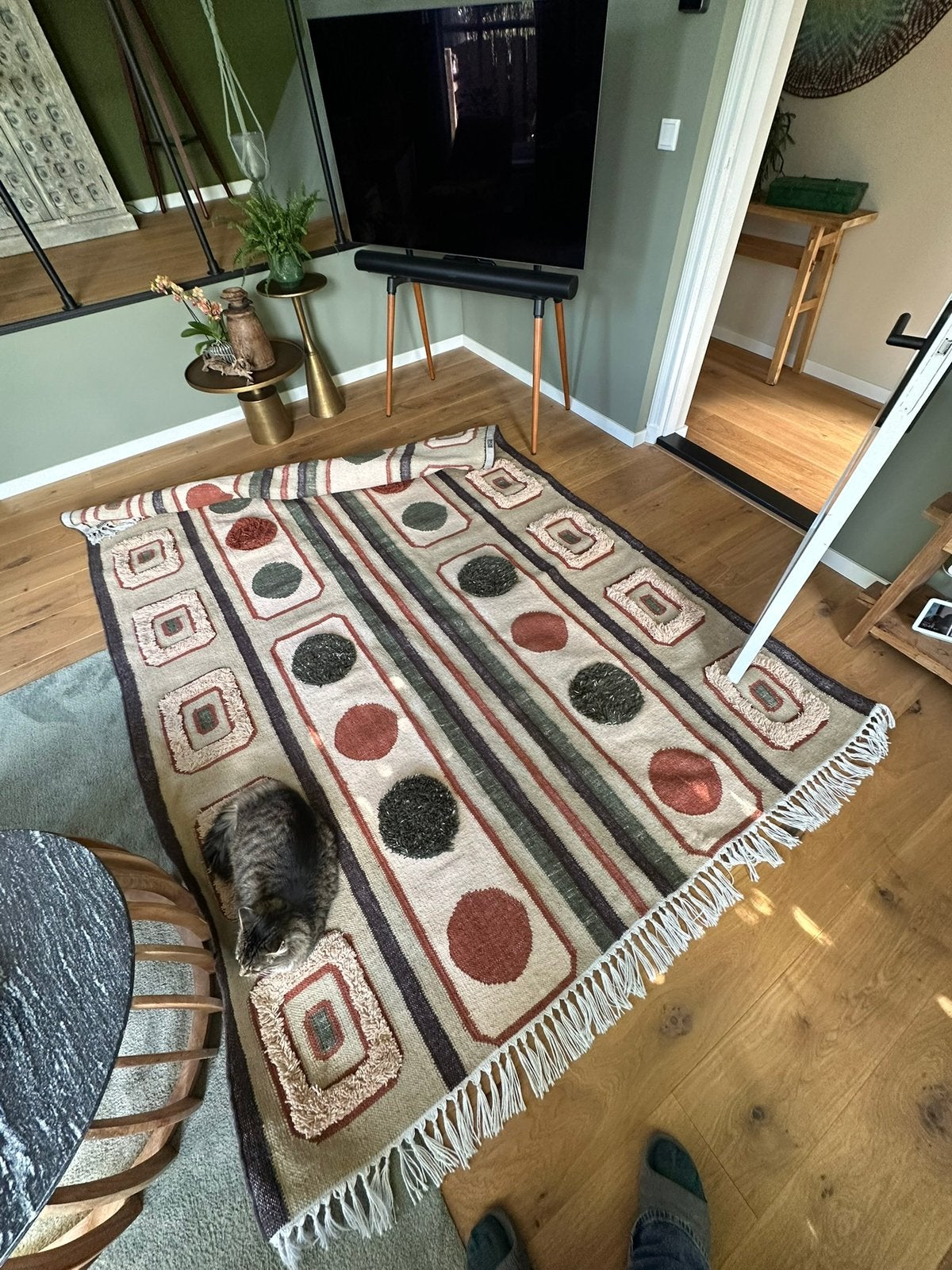 Vloerkleed Dutchbone type: Haydon, Huis en Inrichting, Stoffering | Tapijten en Kleden, Ophalen of Verzenden, Zo goed als nieuw